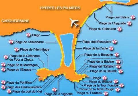 Bergerie Plage Renove Clim Balneo Plage Piscine Jardin Mediterraneen Hyeres Bagian luar foto